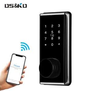 Zwave chave de cartão eletrônico automático de ar bnb tthotel android teclado deadbolt chave de backup porta da frente da casa inteligente fechadura da porta automática