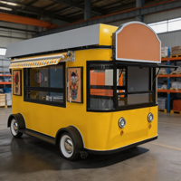Food Truck Cuisine Mobile Remorque à Barre de Trainage Fibre de Verre Aluminium Acier Inoxydable Verre Trempé Personnalisable Résistant à la Rouille