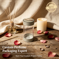 Boîte d'emballage de luxe pour diffuseur de parfum d'ambiance en carton avec tube en PVC transparent