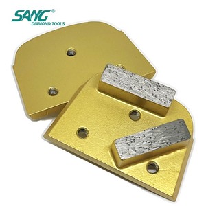 Plaques de ponçage diamantées à double barre, blocs abrasifs, plaques trapézoïdales, segments à vis pour le ponçage des sols en béton Lavina - Product Image 1