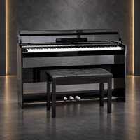 Piano numérique droit sur mesure OEM/ODM, 88 touches, 3 pédales, 800 sons, MIDI, touches lestées à mécanisme marteau, avec étui, fabriqué en Chine