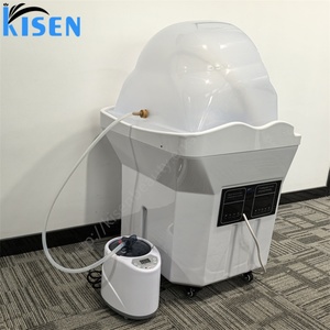 อ่างสระผมเคลื่อนที่ Kisen พร้อมระบบหมุนเวียนน้ำ ถังเก็บน้ำ 60 ลิตร ถาดรองอ่างเคลื่อนที่สำหรับร้านเสริมสวย - Product Image 6