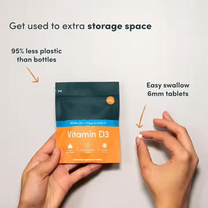 Yüksek yoğunluklu Vegan takviyeleri kolay yutmak <span class=keywords><strong>D3</strong></span> vitamini <span class=keywords><strong>4000</strong></span> <span class=keywords><strong>IU</strong></span> ve K2 vitamini MK7 100μg tablet Vegan vitaminleri - Product Image 2