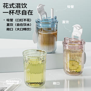 Mug de voyage élégant 401-500ml, infuseur à thé portable pour le bureau, tasse à café d'été, résistant aux chutes et à la chaleur - Product Image 1