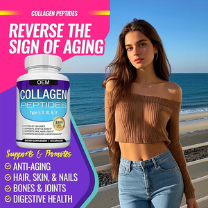 Cápsulas <span class=keywords><strong>de</strong></span> Colágeno Multi-Péptidos <span class=keywords><strong>de</strong></span> Marca Privada OEM Tipo I, II, III, V, X con Vitamina C y Ácido Hialurónico para la Luminosidad <span class=keywords><strong>de</strong></span> la Piel, 90 Cápsulas - Product Image 4