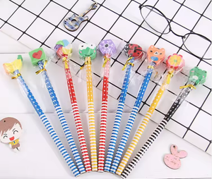 Children's Cartoon With Rubber Head Creative Hb Pupil Pencil Gift Stationery - Product Image 1