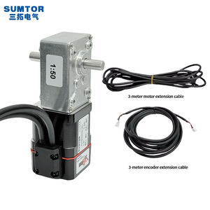 Motor paso a paso de circuito cerrado 5840 con imán permanente, reductor de engranajes de tornillo sin fin, doble eje NEMA 17 0.3Nm con cable de extensión - Product Image 1