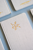Carnet en lin à couverture rigide de petite taille avec impression personnalisée