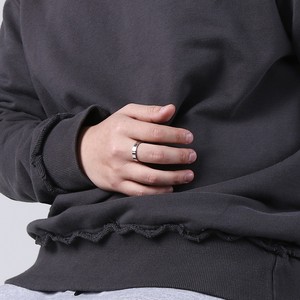 <b>Titanium</b> Steel <b>Rings</b> For Couples Engagement Wedding Unisex Black And Silver With Diamond Inlay Pave Setting - Product Image 2