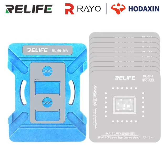 RELIFE RL-601MA Universal CPU Reballing Stencil Platform for iPhone Series and Android Series IC Chip Planting Tin Template Fix