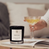 Innensprühflasche aus schwarzem Glas mit individuellem Logo, Aromatherapie-Duftkerze aus Sojawachs mit Geschenkset