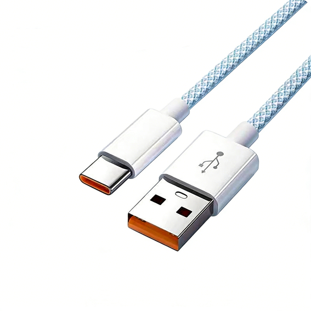 High Quality Nylon Braided 1m-2m USB Type-C Cable 66W 6A Quick Charge Pure Copper Conductor Multi-Function Data Transfer Camera