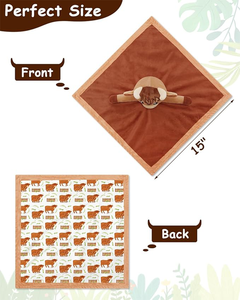 Couverture unisexe à motif animal pour bébé avec tissu marron résistant aux taches Couverture <span class=keywords><strong>de</strong></span> sécurité Highland Cow Meeting CE Test Standard - Product Image 2