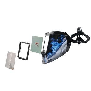 Anteojos de soldar de color verdadero con oscurecimiento automático solar, súper grandes, con 4 sensores de arco, DIN5-DIN13, para soldadura TIG, MIG, MMA y rectificado, con llama azul - Product Image 5