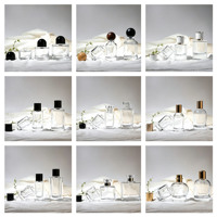 Flacon de parfum vide de 100 ml, flacon de parfum en verre rectangulaire, bouchon noir, logo personnalisé, étiquette privée