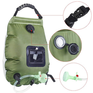 Bolsa de Chuveiro Portátil Dobrável de PVC Aquecida por Energia Solar 20L Hikeon para Acampamento ao Ar Livre, Viagens de Carro e Piqueniques - Product Image 2