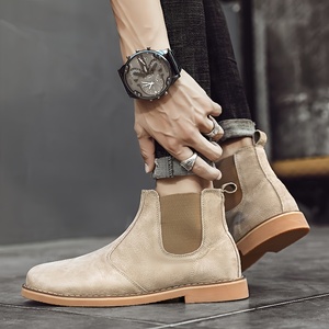2026 Hot Selling High Top Autumn Waterproof Genuine Leather Men's Ankle <b>Boots</b> Fashion Trend Zapatos Para Hombres - Product Image 3