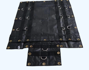 Bâches robustes pour camions de bois-24 'x 27' (8 'Drop) Noir 14 <span class=keywords><strong>oz</strong></span> - Product Image 3