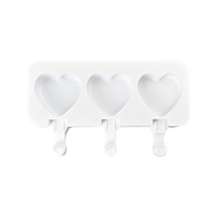 Moules en silicone personnalisés en forme de cœur et carrés pour glaces, bâtonnets glacés et glaçons, accessoires et outils de cuisine faits main pour la pâtisserie, vente en gros