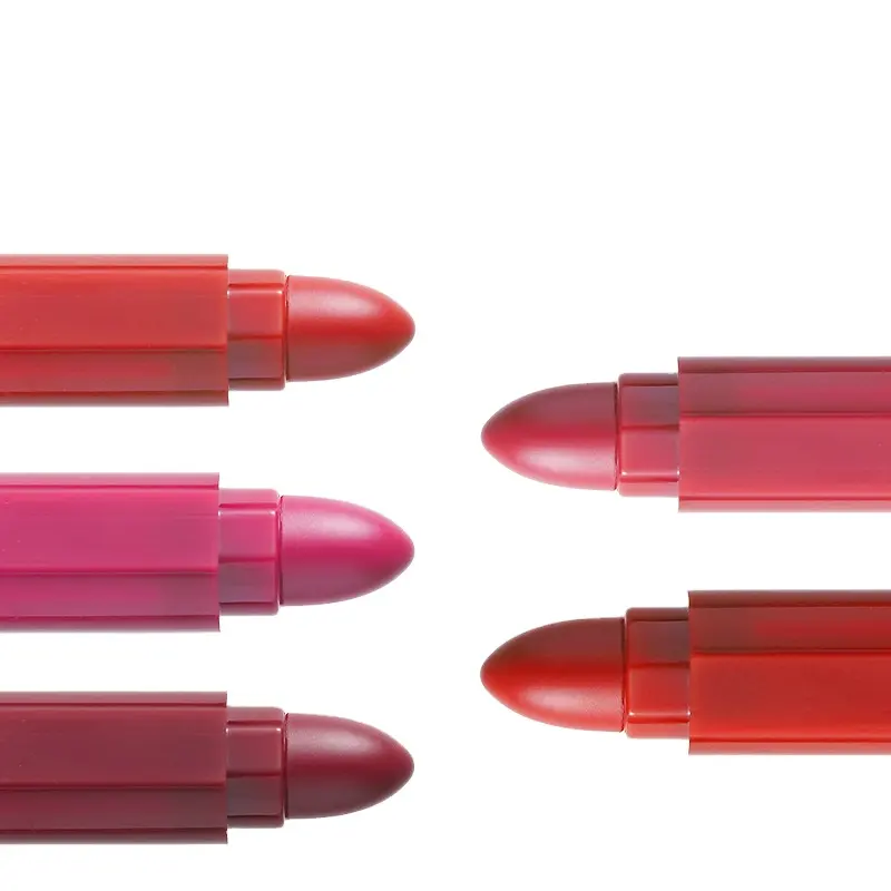 DX Neues Produkt matter 5-farbiger Mini 5 In 1 Lippenstift-Kombination 5 Abschnitte matte Samtfarbe antihaftender Lipgloss Lippenstift