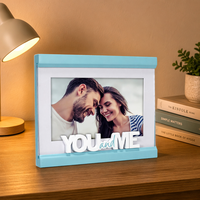 Cadre photo personnalisé créatif pour couple, cadres photo de table en bois personnalisés faits à la main, écologiques