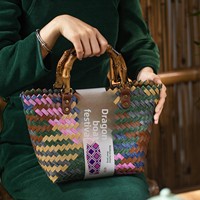 Boîte cadeau en bambou personnalisée pour Zongzi, sac à fond carré, emballage durable et recyclable, option de logo personnalisé, vente en gros disponible
