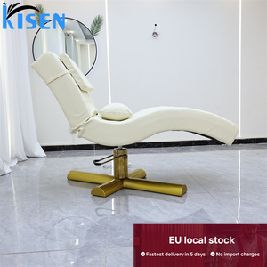 Kisen Europe Stock Hot Selling Beauty <b>Bed</b> Adjustable S-shape Salon Massage Table Lash Chair Beauty Facial Eyelash <b>Bed</b> - Product Image 3