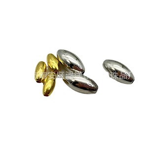 Perles ovales dorées et argentées 3x6mm, plaquées, à trou droit, pour la création de bijoux DIY - Product Image 5