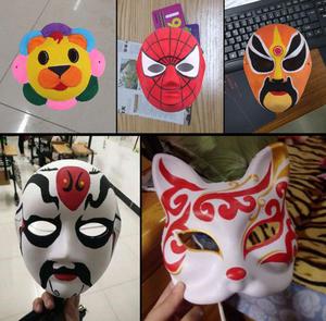 Masques en pulpe <span class=keywords><strong>de</strong></span> papier blancs à peindre, masques artisanaux vierges pour déguisements, décorations <span class=keywords><strong>de</strong></span> fête d'Halloween pour femmes et hommes - Product Image 6