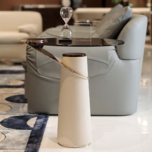 <span class=keywords><strong>Table</strong></span> d'appoint ronde <span class=keywords><strong>en</strong></span> <span class=keywords><strong>verre</strong></span> <span class=keywords><strong>trempé</strong></span> <span class=keywords><strong>de</strong></span> luxe Mobilier <span class=keywords><strong>de</strong></span> maison personnalisé pour <span class=keywords><strong>table</strong></span> à café ou à thé moderne - Product Image 4