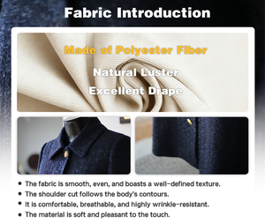 เสื้อโค้ทผู้หญิงงานฝีมือระดับพรีเมียม ผ้าขนสัตว์ 100% แบบกระดุมสองแถว สำหรับชุดทำงานในสำนักงานของผู้หญิงมืออาชีพ - Product Image 6