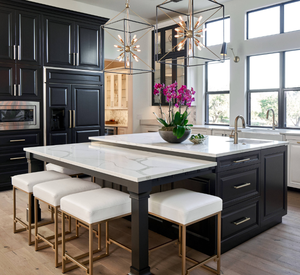 Armoires de cuisine modernes en bois massif et laquées avec style Shaker Armoires de cuisine de luxe avec design 3D - Product Image 6