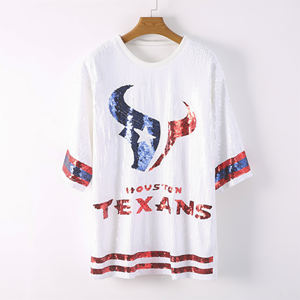 فستان جديد أنيق لحفلات أعياد الميلاد بتصميم فريق هيوستن تكسانز مزين بالأحجار الكريمة - Product Image 4