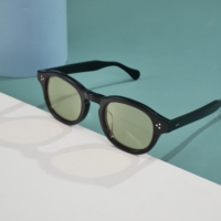 Lunettes de soleil artisanales en acétate de qualité supérieure, monture ronde classique écaille de tortue, verres dégradés, lunettes de créateur pour l'Europe