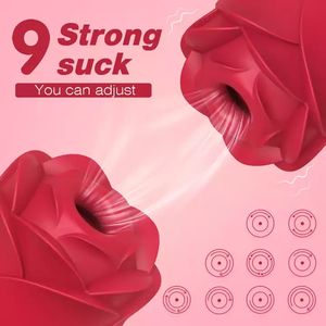 大人のおもちゃ卸売赤かわいいヨニローズ吸引バイブレーターピンク花バイブレーターローズバイブレーター大人のおもちゃ女性用 - Product Image 3