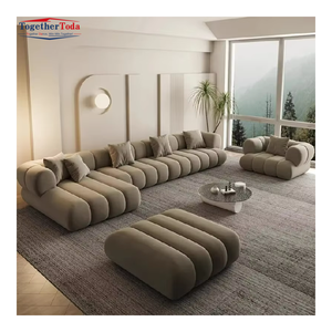 Divano a forma di L per il tempo libero domestico comodo angolo a forma di L di lusso divano letto mobili per il tempo libero combinazione di mobili - Product Image 1