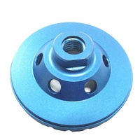 Meule diamantée de 4 pouces JDK pour meuleuses d'angle, à liant métallique, pour polissage de l'aluminium, abrasif extra grossier