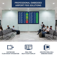 Boîte lumineuse LED encastrée pour aéroport, signalétique rétroéclairée en aluminium découpée sur mesure pour le signalétique mural et de plafond des terminaux