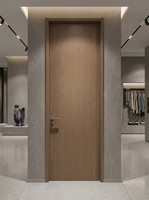 Porte intérieure TH50 en aluminium et bois, feuille de porte de 50 mm remplie de graphène, cadre en alliage d'aluminium, insonorisée et étanche pour chambre et bureau