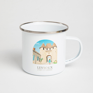 16oz cangkir enamel mug perjalanan dengan pegangan untuk kopi susu teh logo kustom logam warna Kemah cetak luar ruangan cangkir berkemah untuk anak-anak - Product Image 1