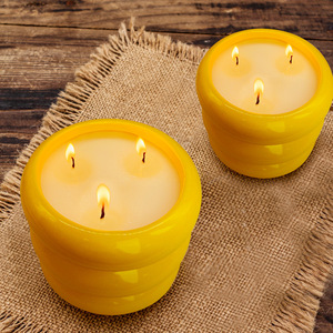 LANJO 3 <b>Wick</b> Large Colorful Ceramic Scented <b>Candle</b>, Premium Aromatherapy Ambience <b>Candle</b> for Home & Gifting - Product Image 4