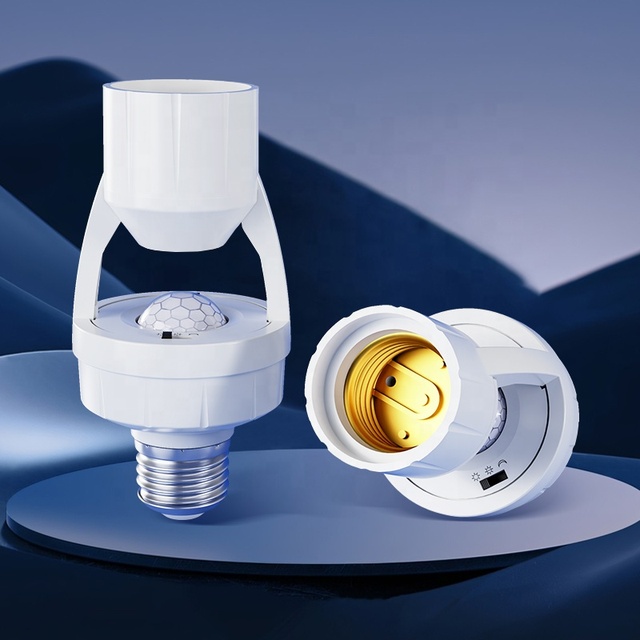 Automatic Human Body Infrared Sensor PIR Motion Detector Wall Lamp Holder with E27 Base Plastic AC 220V 2-Year Warranty Dvliil