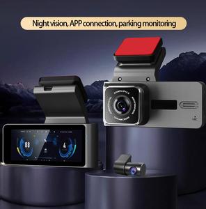 3.18 inch IPS màn hình Xe <span class=keywords><strong>DVR</strong></span> Dash Cam 2K + 1080P Ống kính kép phía trước/Phía sau ghi âm hộp đen vòng lặp giám sát đỗ xe 1 năm bảo hành - Product Image 2