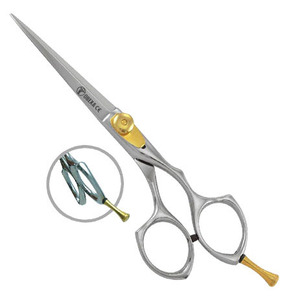 Ciseaux de coiffure professionnels pour salon - Qualité supérieure Obexa - Acier inoxydable à lame arrondie - Poignée pour droitier - Product Image 1