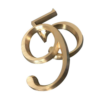Letras cepilladas personalizadas de latón macizo, letrero de Metal decorativo con grabado láser de fábrica - Product Image 2