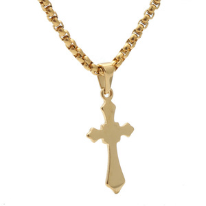 <b>Cross</b> Pendant Necklace Zinc Alloy Unisex Gift Jewelry Hip Hop Style - Product Image 1