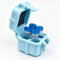 Caja de viales de plástico compuesto de alta calidad de 3 ml con 4 ranuras, paquete suelto OEM, adecuada para refrigeración de laboratorio y embalaje de marca