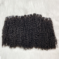Cheveux Vietnamiens AngelBella Super Double Drawn 100% Humains, Cheveux Vierges Bruts Double Drawn, Boucles Pixie, Cuticules Alignées, Lots de Mèches