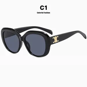 2024 individuelle Mode Luxus Vintage Designer-Sonnenbrille Berühmte Marken randlose Sonnenbrille für Damen