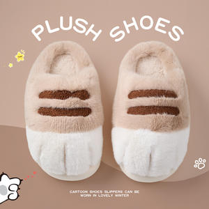 Pantuflas de gamuza suave de alta gama, aptas para uso en interiores y exteriores, pantuflas de invierno para mujer, cómodas y afelpadas, con función antideslizante. - Product Image 4